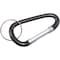 Advantus Split Key Ring Carabiner Key Ring, Black, Aluminum, Key Ring, 10 PK AVT75555 - alternate 1